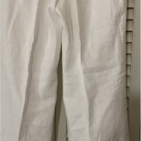 Chaps Ladies White Linen/fully lined cuffed slacks size 29” - Picture 8 of 12